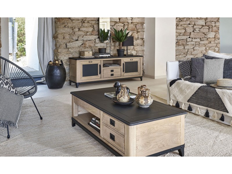 FACTORY - Table basse dinette 1 tiroir 