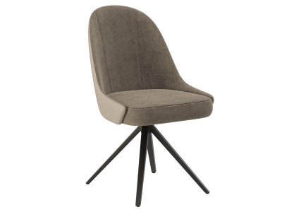 MIAMI - Chaise assise pivotante coloris taupe pu