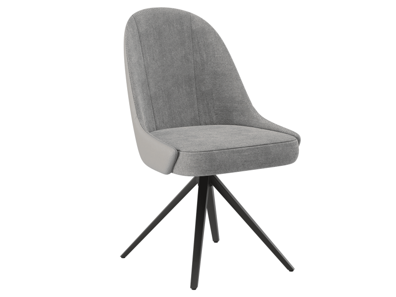 MIAMI - Chaise assise pivotante coloris taupe pu