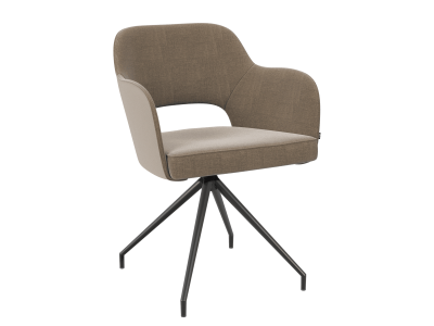 CHICAGO - Chaise assise pivotante coloris pu taupe