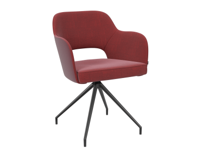 CHICAGO - Chaise assise pivotante coloris pu rouge